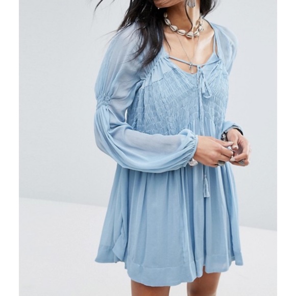 Free People Dresses & Skirts - Free People Lini Smocked Mini Dress